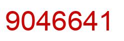 Number 9046641 red image