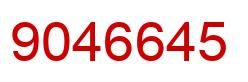 Number 9046645 red image