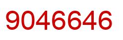 Number 9046646 red image