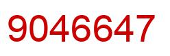 Number 9046647 red image