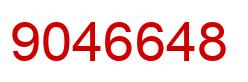 Number 9046648 red image