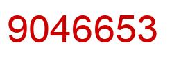 Number 9046653 red image