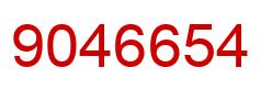 Number 9046654 red image