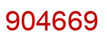 Number 904669 red image