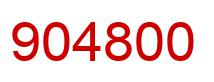 Number 904800 red image