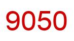 Number 9050 red image
