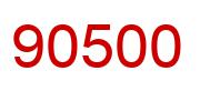 Number 90500 red image