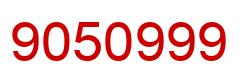 Number 9050999 red image