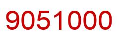 Number 9051000 red image