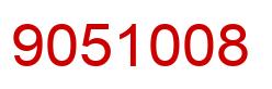 Number 9051008 red image