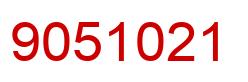 Número 9051021 imagen rojo