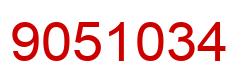 Number 9051034 red image