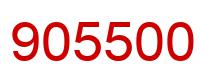 Number 905500 red image