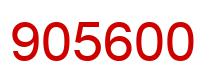 Number 905600 red image