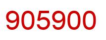 Number 905900 red image