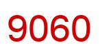 Number 9060 red image