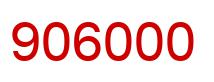 Number 906000 red image