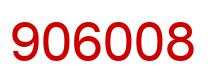 Number 906008 red image