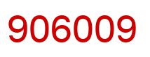 Number 906009 red image
