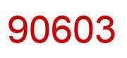 Number 90603 red image