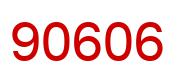 Number 90606 red image
