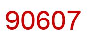 Number 90607 red image