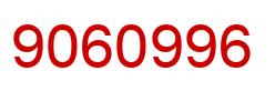 Number 9060996 red image