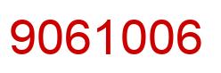Number 9061006 red image