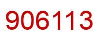 Number 906113 red image