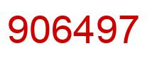 Number 906497 red image