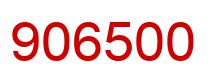 Number 906500 red image