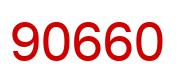 Number 90660 red image
