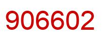 Number 906602 red image