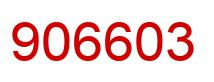 Number 906603 red image
