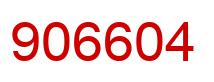 Number 906604 red image