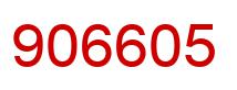 Number 906605 red image