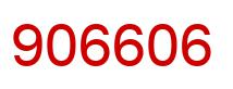 Number 906606 red image