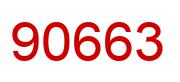 Number 90663 red image