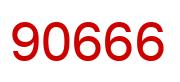 Number 90666 red image