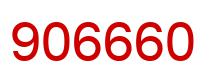 Number 906660 red image