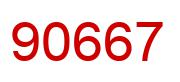 Number 90667 red image