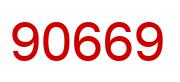 Number 90669 red image