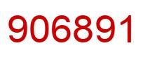 Number 906891 red image