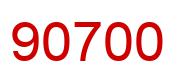Number 90700 red image