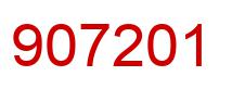 Number 907201 red image