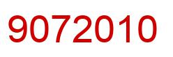 Number 9072010 red image