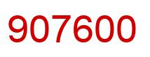 Number 907600 red image