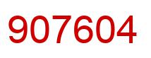 Number 907604 red image