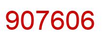 Number 907606 red image