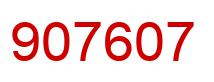 Number 907607 red image